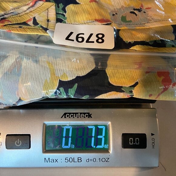 Chaps Women 2X Floral Blouse Top 3/4 Bell Sleeve Summer Spring Sheer Keyhole - Picture 8 of 8